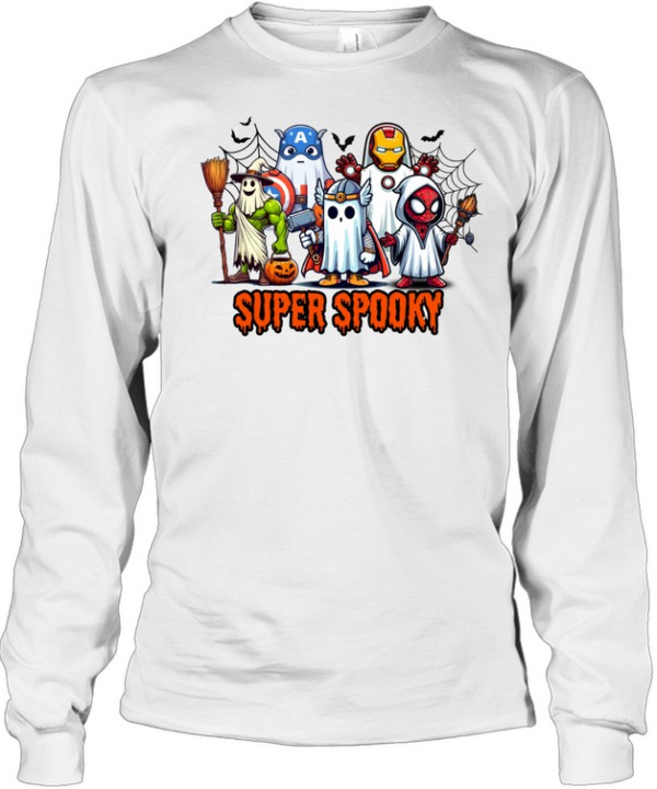 Super Spooky Avengers Ghosts Halloween T- Long Sleeved T-shirt