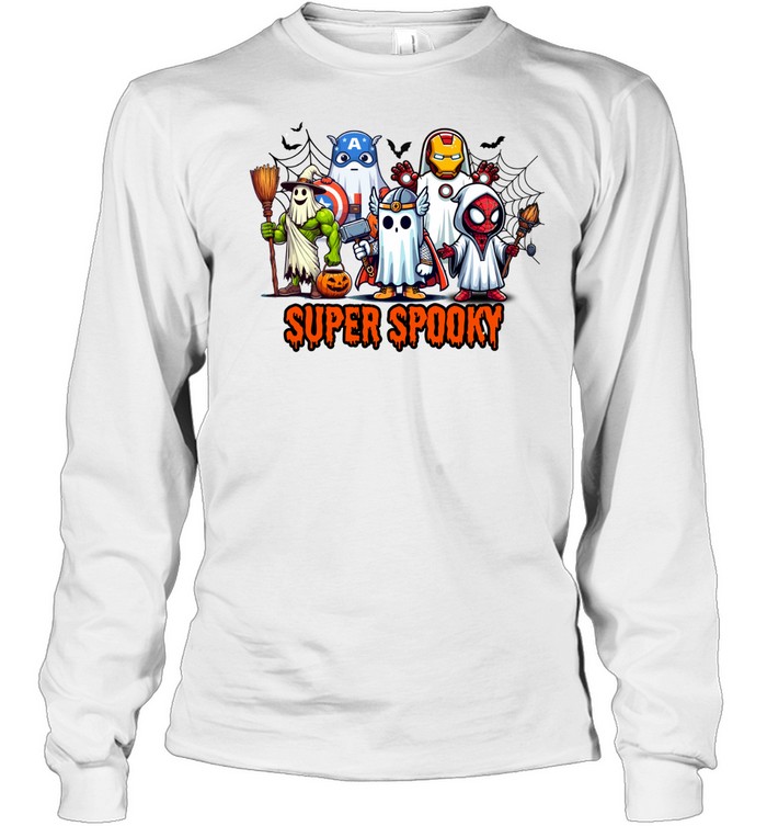Super Spooky Avengers Ghosts Halloween T- Long Sleeved T-shirt
