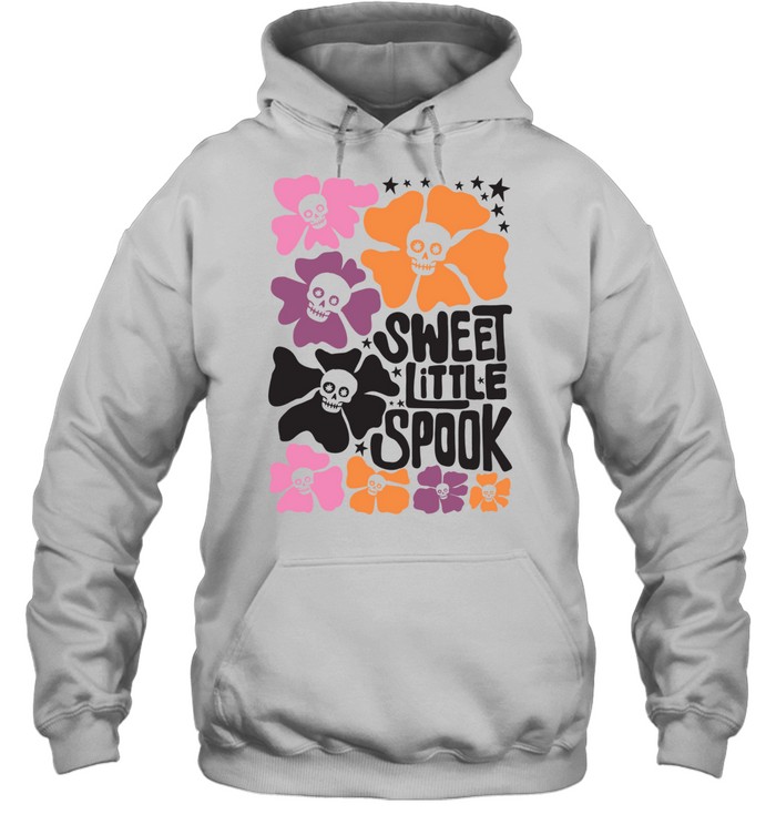 Sweet Little Spook Retro Floral Skull Flowers Halloween T- Unisex Hoodie Sweet Little Spook Retro Floral Skull Flowers Halloween T- Unisex Hoodie