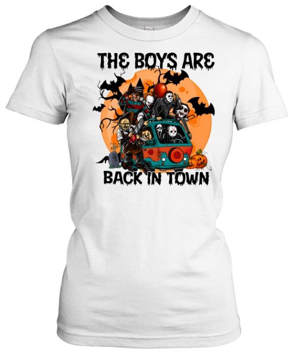 The Boys Are Back In Town Horror Slasher Mystery Machine Van Halloween Classic Women's T-shirt