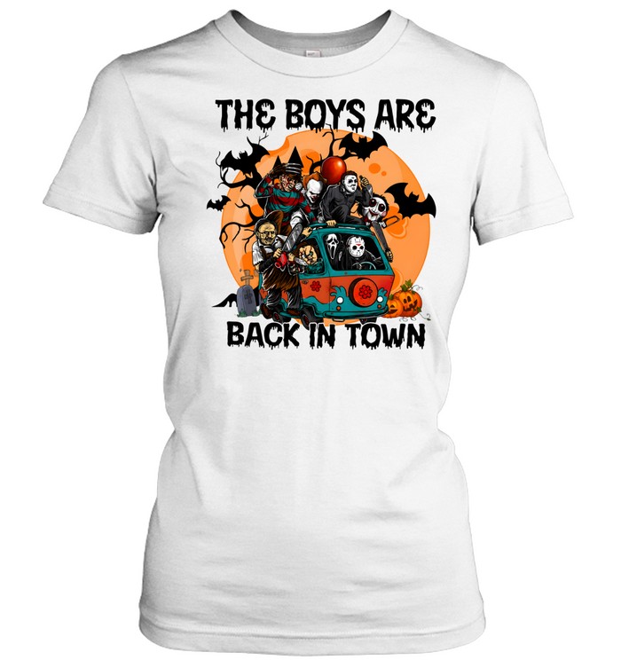 The Boys Are Back In Town Horror Slasher Mystery Machine Van Halloween Classic Women's T-shirt