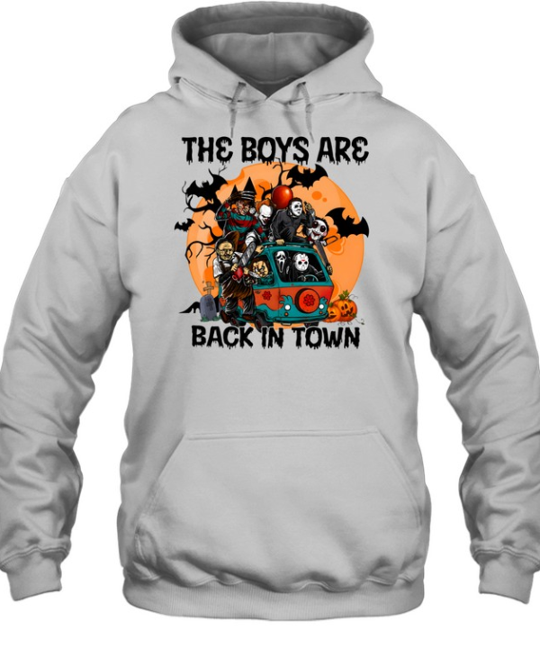 The Boys Are Back In Town Horror Slasher Mystery Machine Van Halloween Unisex Hoodie