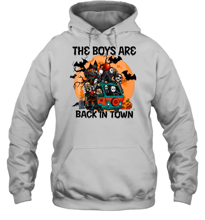 The Boys Are Back In Town Horror Slasher Mystery Machine Van Halloween Unisex Hoodie The Boys Are Back In Town Horror Slasher Mystery Machine Van Halloween Unisex Hoodie