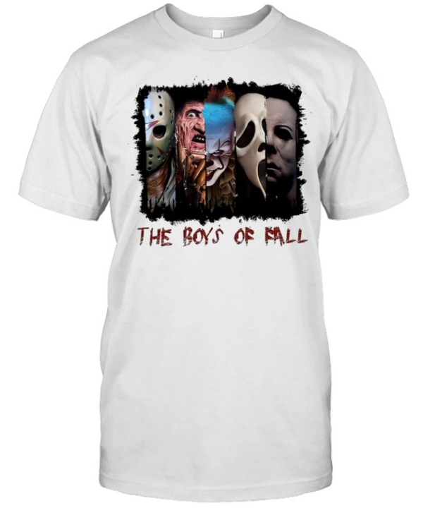 The Boys Of Fall Horror Slasher Squad Graphic Halloween  Classic Men's T-shirt