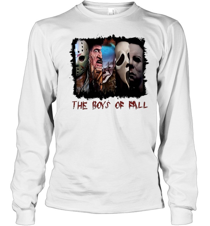 The Boys Of Fall Horror Slasher Squad Graphic Halloween Long Sleeved T-shirt