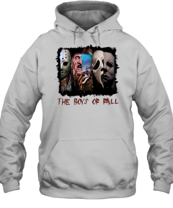 The Boys Of Fall Horror Slasher Squad Graphic Halloween Unisex Hoodie