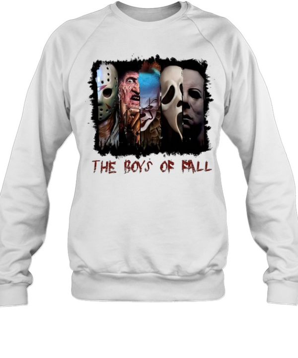 The Boys Of Fall Horror Slasher Squad Graphic Halloween Unisex Sweatshirt