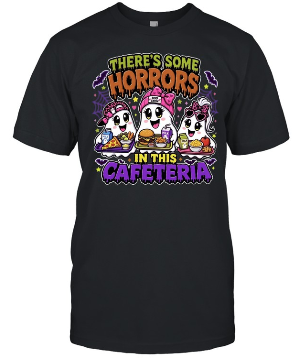 Three Cute Ghosts Boo Crew there is some horrors in this cafeteria Halloween  Classic Men's T-shirt
