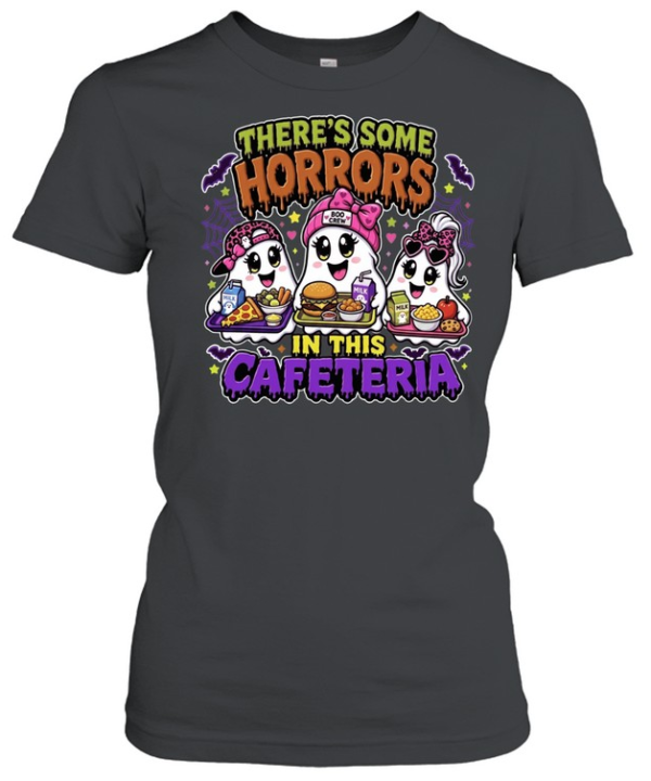 Three Cute Ghosts Boo Crew there is some horrors in this cafeteria Halloween  Classic Women's T-shirt