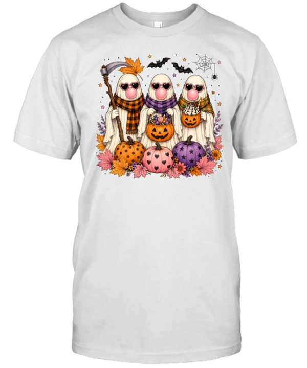 Three Cute Ghosts Bubblegum Pumpkin Spice Halloween T- Classic Men's T-shirt