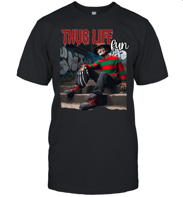 Thug Life Freddy Krueger Streetwear Drip Horror Slasher Classic Men's T-shirt Thug Life Freddy Krueger Streetwear Drip Horror Slasher Classic Men's T-shirt