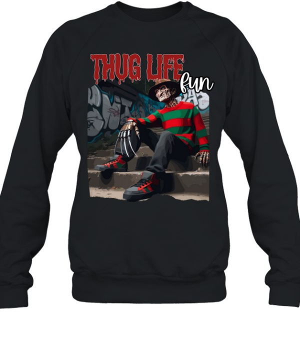 Thug Life Freddy Krueger Streetwear Drip Horror Slasher Unisex Sweatshirt