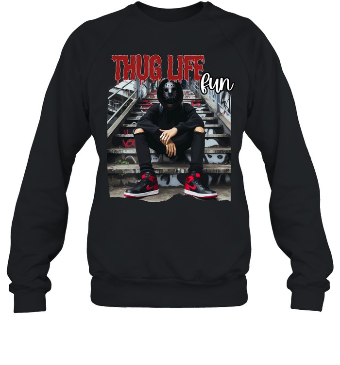Thug Life Jason Voorhees Hockey Mask Streetwear Drip Horror Unisex Sweatshirt Thug Life Jason Voorhees Hockey Mask Streetwear Drip Horror Unisex Sweatshirt