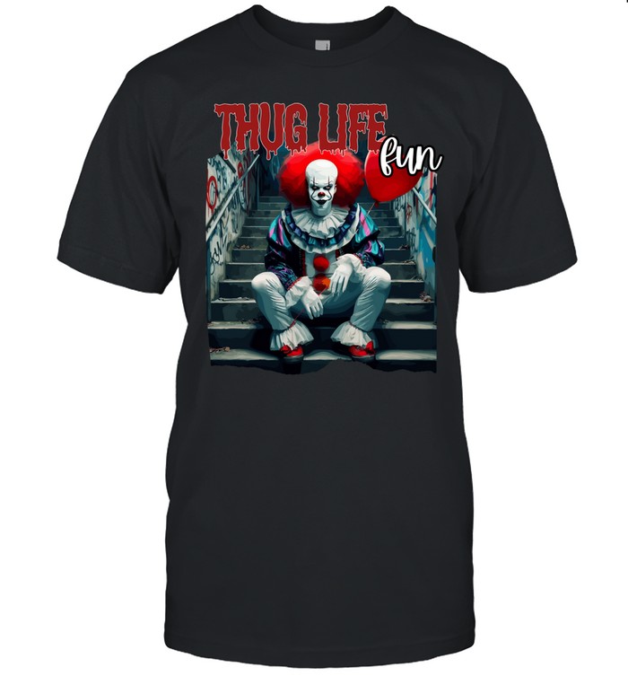 Thug Life Pennywise Red Balloon Streetwear Drip Horror Clown Graphic Classic Men's T-shirt Thug Life Pennywise Red Balloon Streetwear Drip Horror Clown Graphic Classic Men's T-shirt