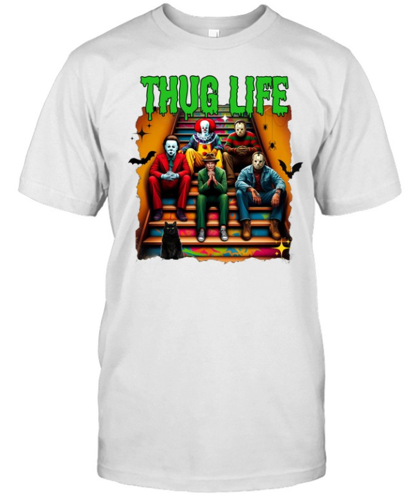 Thug Life Slasher Gang Halloween Horror Movie Villains  Classic Men's T-shirt