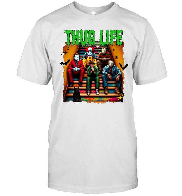 Thug Life Slasher Gang Halloween Horror Movie Villains Classic Men's T-shirt Thug Life Slasher Gang Halloween Horror Movie Villains Classic Men's T-shirt