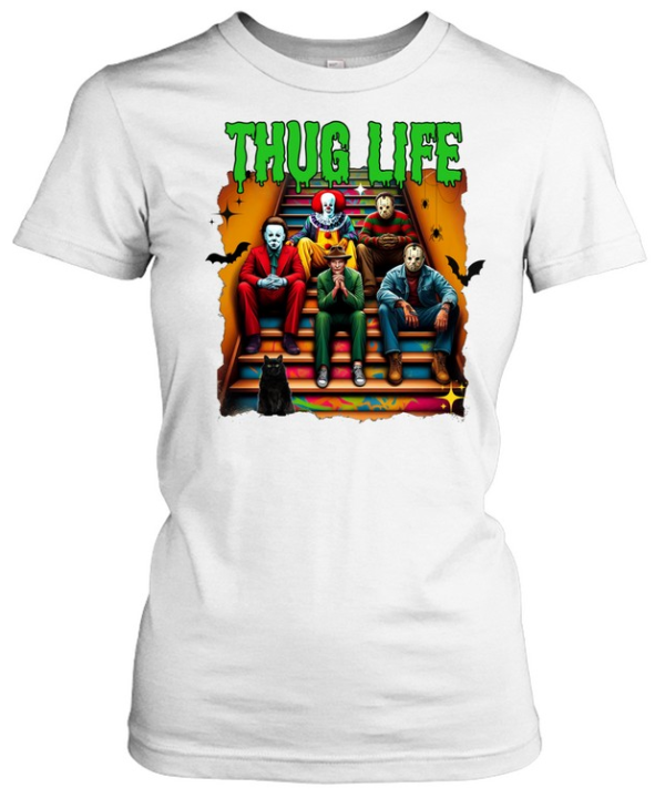 Thug Life Slasher Gang Halloween Horror Movie Villains  Classic Women's T-shirt