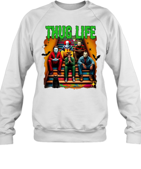 Thug Life Slasher Gang Halloween Horror Movie Villains Unisex Sweatshirt