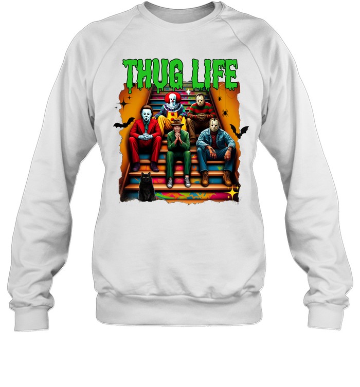 Thug Life Slasher Gang Halloween Horror Movie Villains Unisex Sweatshirt Thug Life Slasher Gang Halloween Horror Movie Villains Unisex Sweatshirt