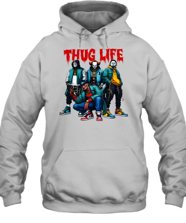 Thug Life Slasher Squad Streetwear Drip Horror Villains Unisex Hoodie