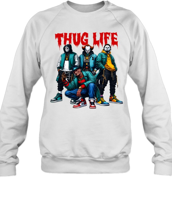 Thug Life Slasher Squad Streetwear Drip Horror Villains Unisex Sweatshirt