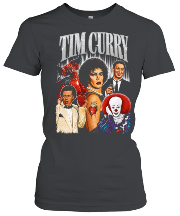 Tim Curry Darkness Frank-N-Furter Pennywise Character Montage Tribute  Classic Women's T-shirt