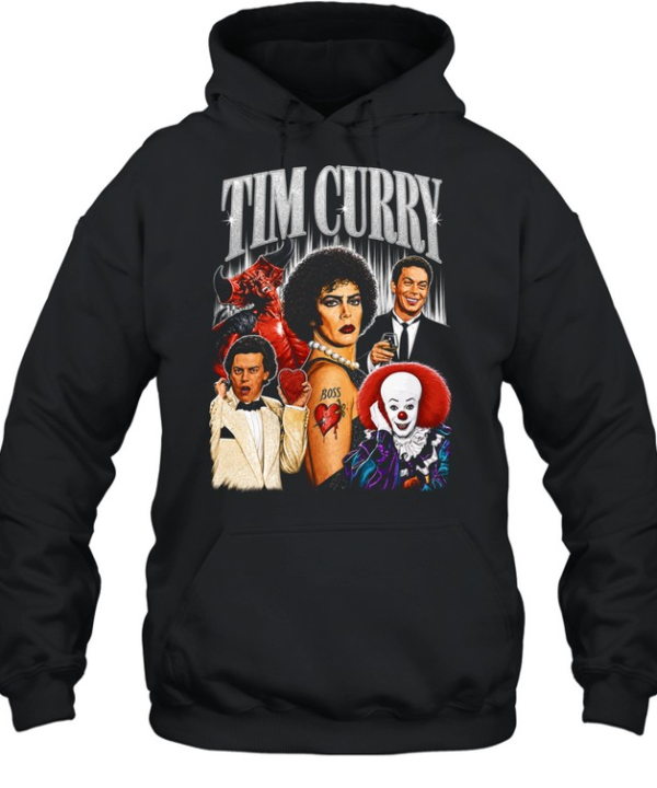 Tim Curry Darkness Frank-N-Furter Pennywise Character Montage Tribute Unisex Hoodie