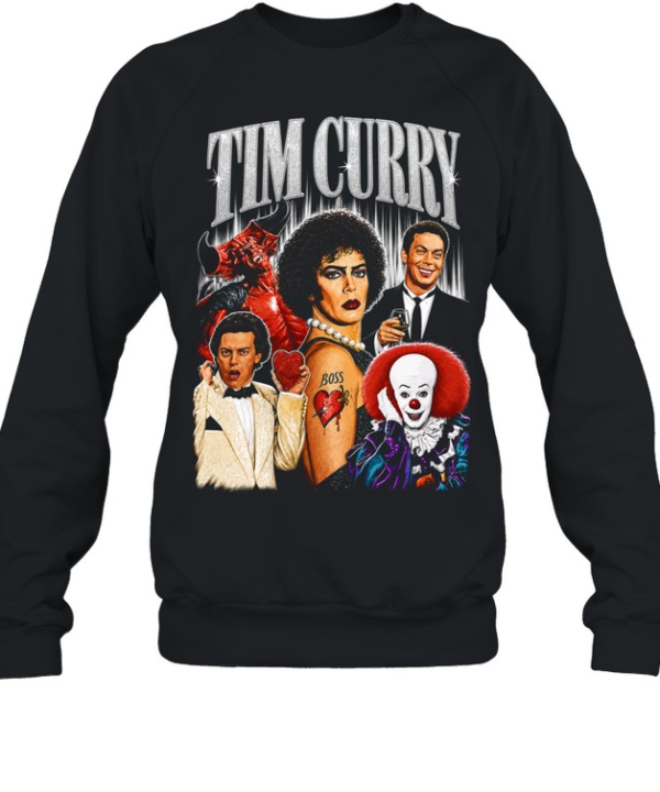 Tim Curry Darkness Frank-N-Furter Pennywise Character Montage Tribute Unisex Sweatshirt