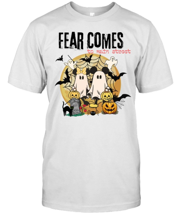 To Main Street Cute Ghost Couple Halloween T- Classic Men's T-shirt