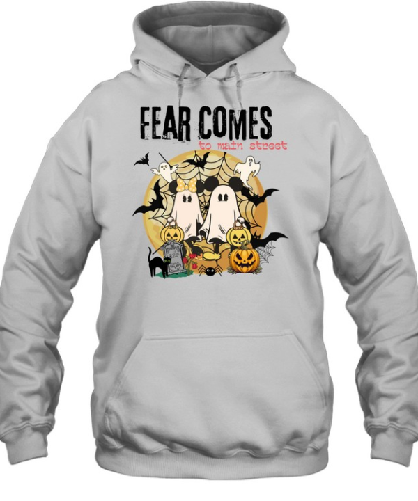 To Main Street Cute Ghost Couple Halloween T- Unisex Hoodie