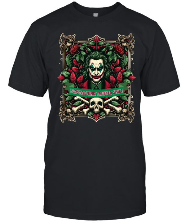 Twisted Mind Twisted Smile Clown Villain Gothic Skull Graphic T- Classic Men's T-shirt