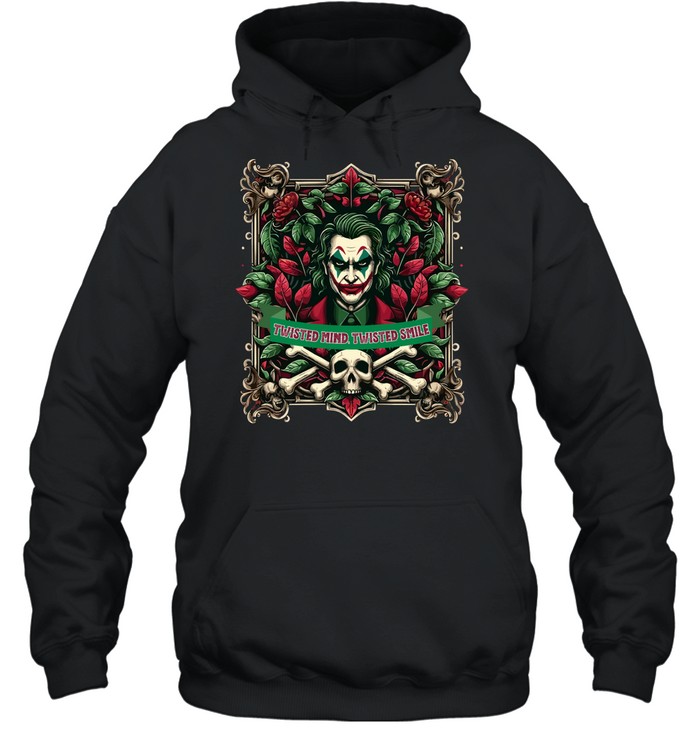 Twisted Mind Twisted Smile Clown Villain Gothic Skull Graphic T- Unisex Hoodie Twisted Mind Twisted Smile Clown Villain Gothic Skull Graphic T- Unisex Hoodie