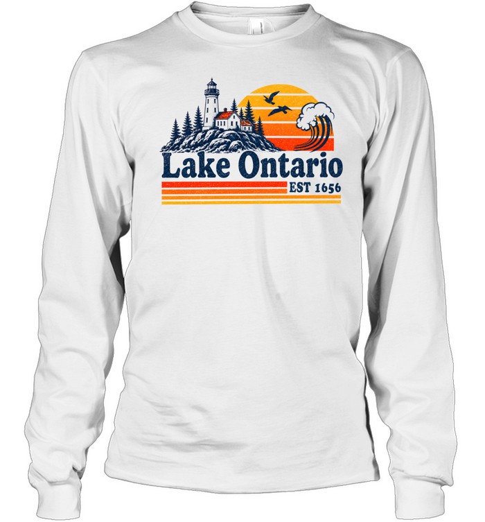 Vintage Lake Ontario Great Lakes Long Sleeved T-shirt