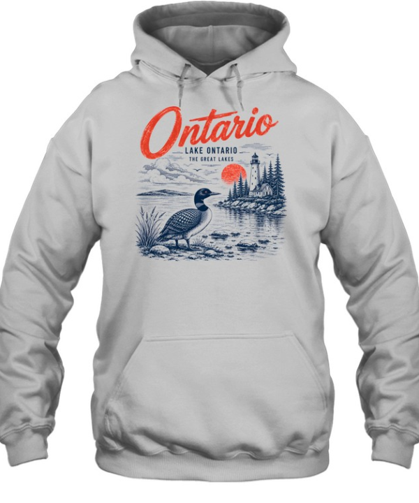 Vintage Loon Lighthouse Graphic Tee Unisex Hoodie