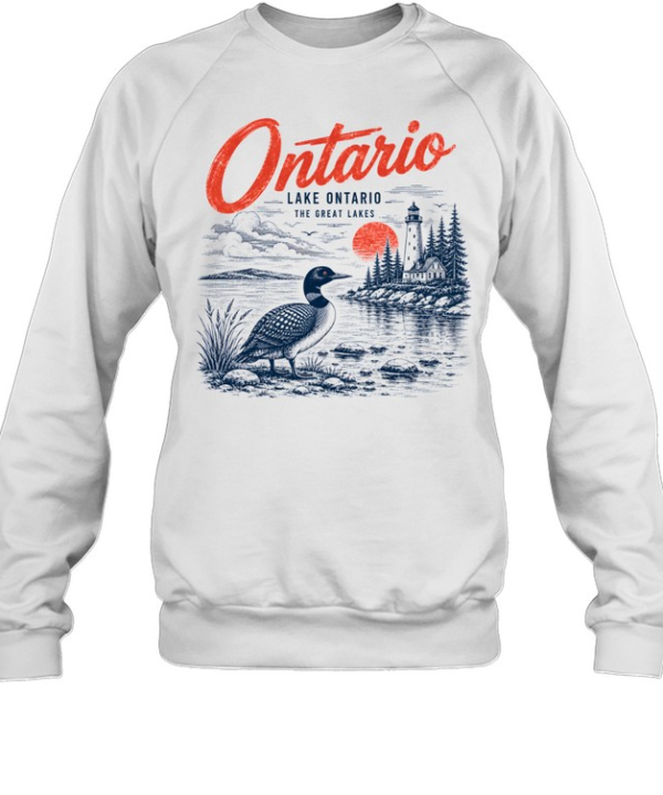 Vintage Loon Lighthouse Graphic Tee Unisex Sweatshirt
