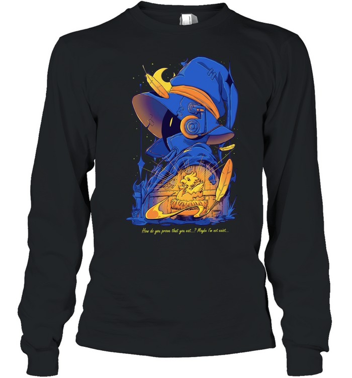 Vivi ornitier how do you prove that exist maybe we don’t black mage hatching chocobo feathers Long Sleeved T-shirt