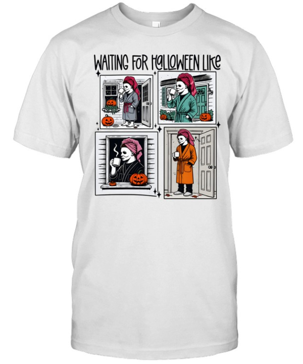 Waiting For Halloween Like Michael Myers Robe Coffee  Classic Men's T-shirt