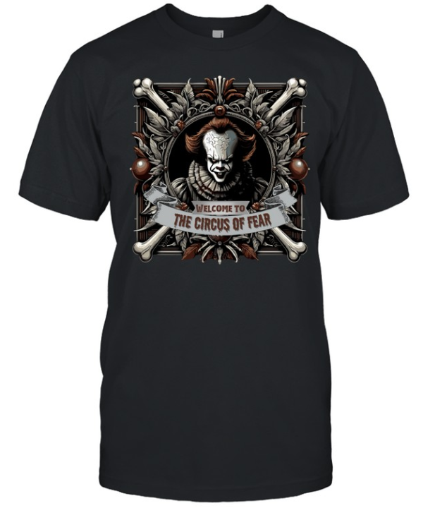 Welcome To The Circus Of Fear Pennywise Horror Clown Graphic T- Classic Men's T-shirt