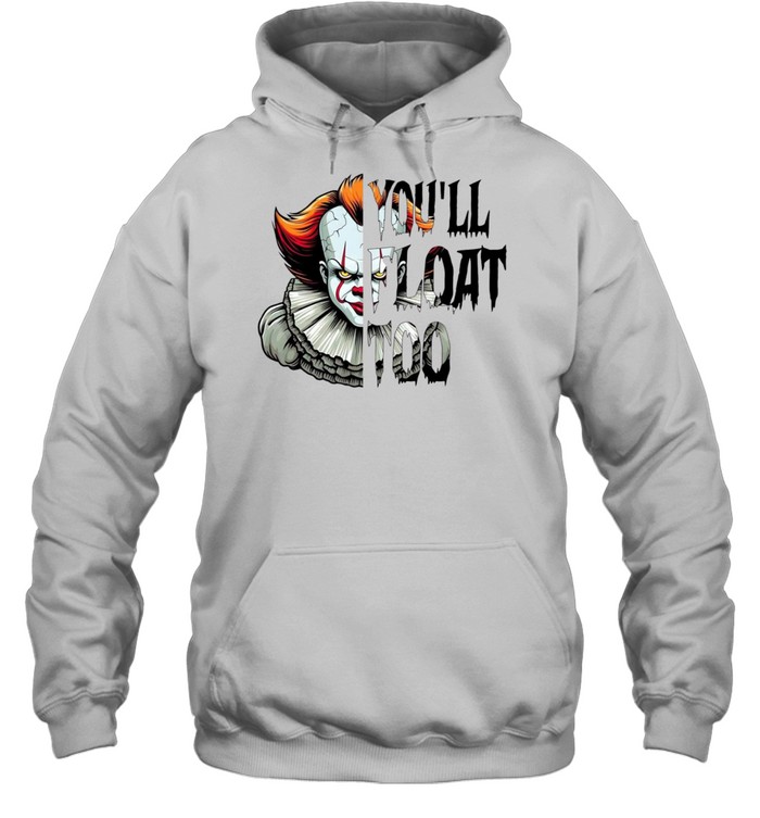 You'll Float Too Pennywise Scary Clown Split Face Halloween Graphic Unisex Hoodie You'll Float Too Pennywise Scary Clown Split Face Halloween Graphic Unisex Hoodie